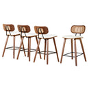 4x Artiss Bar Stools Kitchen Counter Rattan Chairs PU Leather Padding