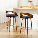 Arlo 2x Bar Stools Swivel Seat Curving Backrest