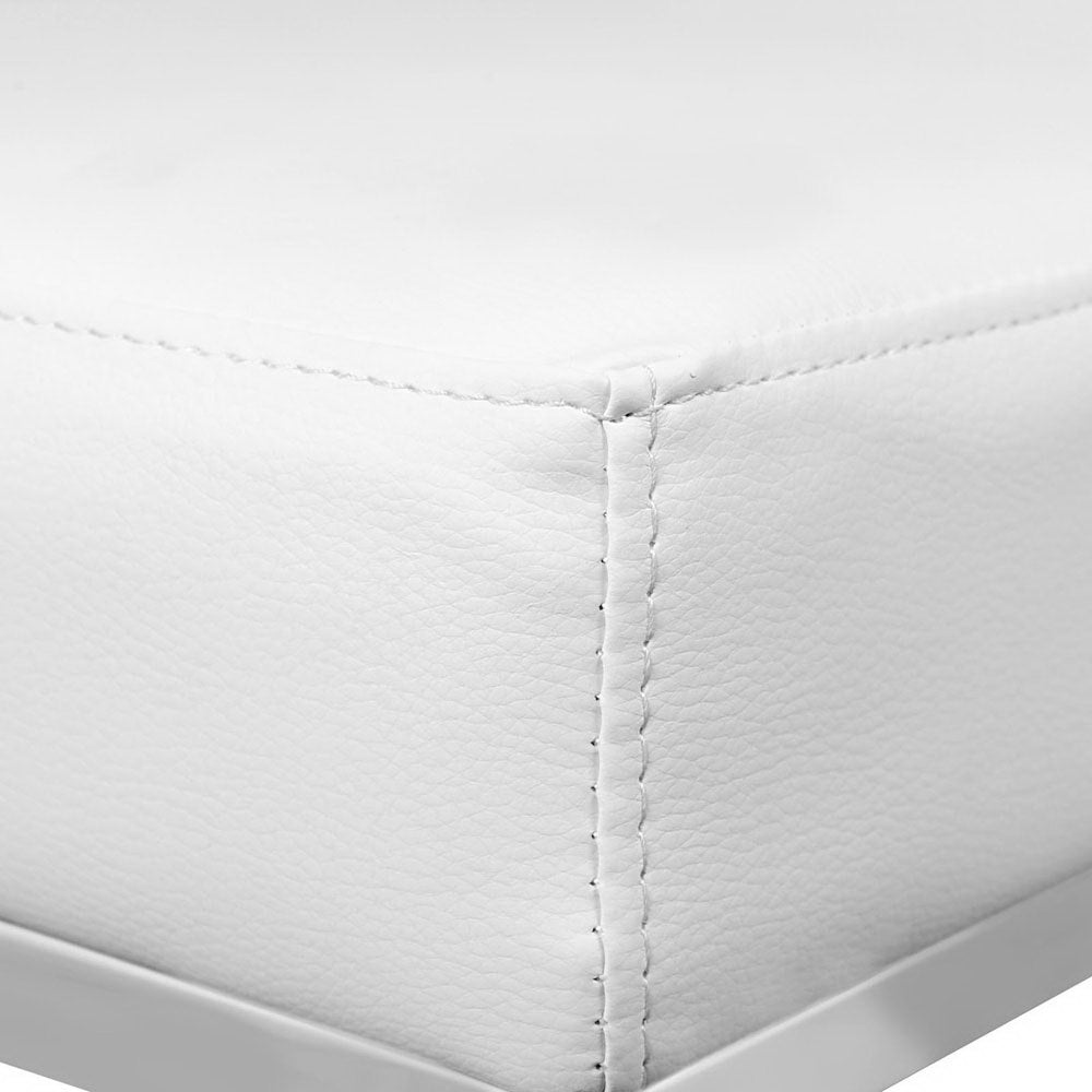 Fiora Backless Bar Stools – White – Set of 2