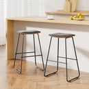 Bar Stools Kitchen Counter Stools Metal Chairs x2