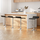 Arlo 4x Bar Stools Adjustable Gas Lift Chairs Black