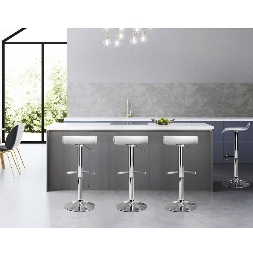 Haven Gas Lift Bar Stools – White – Set of 4
