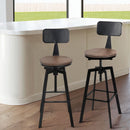 Atlas 4x Bar Stools Kitchen Dining Chairs Adjustable Wood Stool w/Backrest