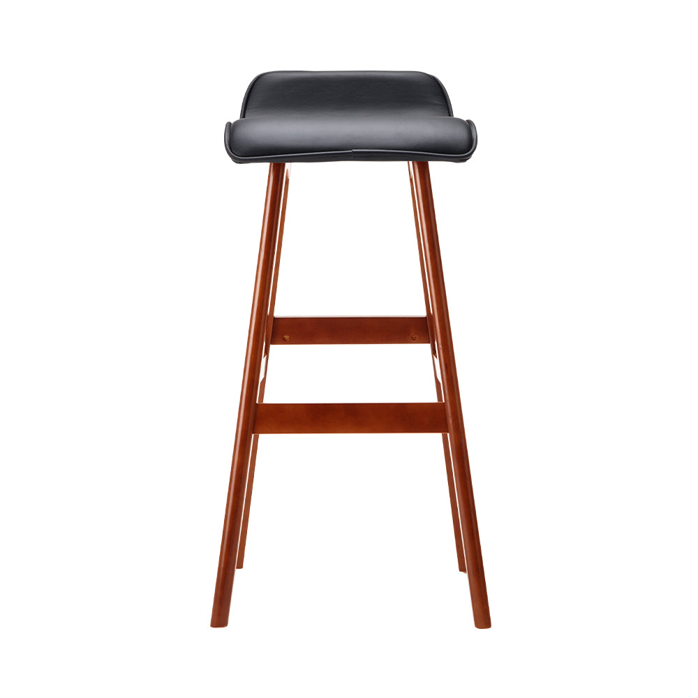 Sliva Wave Style Bar Stools – Black – Set of 2