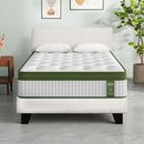BedStory Bed Frame Mattress Bundle Platform Headboard Medium Firm Hybrid White – Single