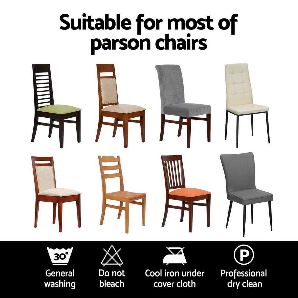 Marino Dining Chair Covers – Dark Grey – Set of 4