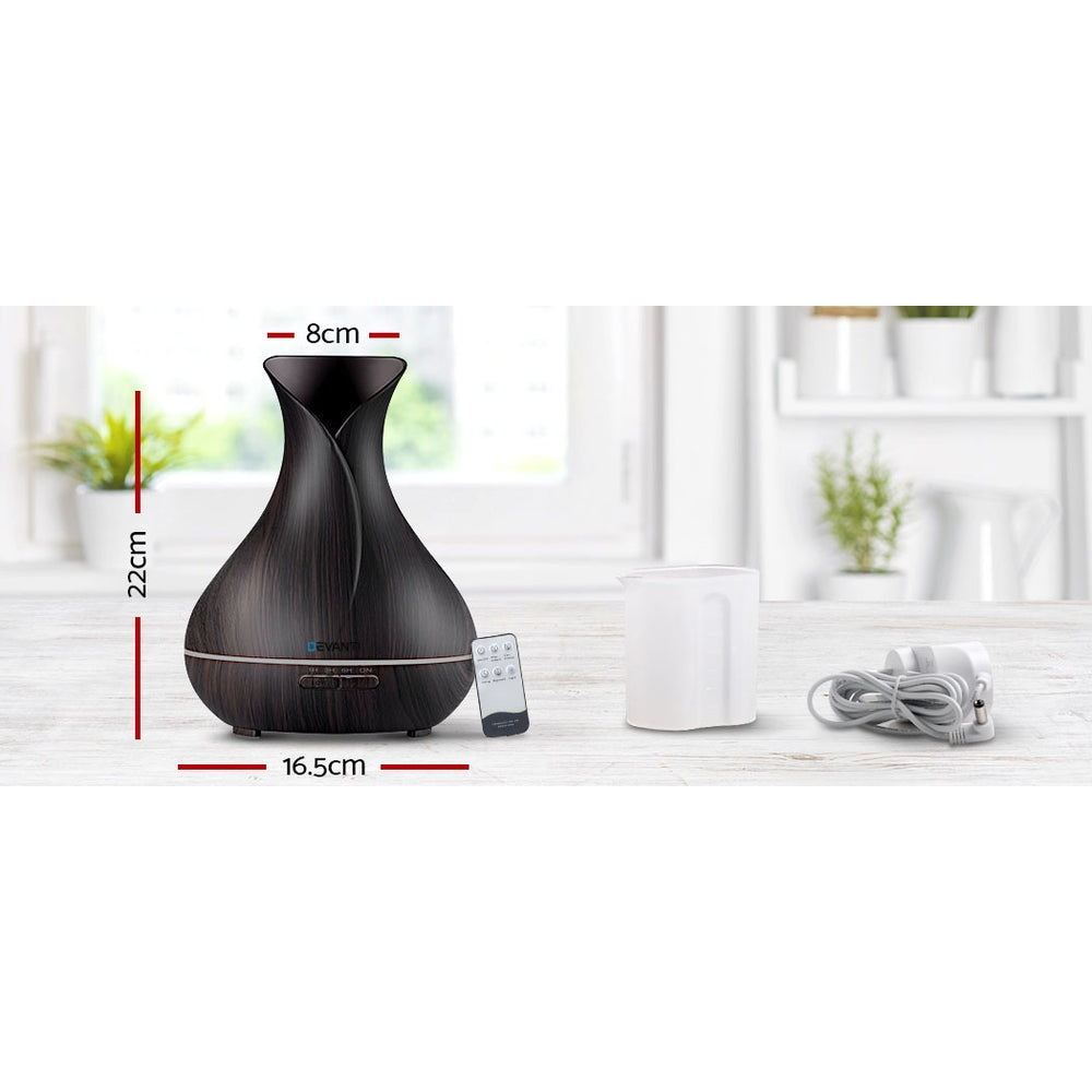 Zenith 4-in-1 Aroma Diffuser – Brown / Wood – 400ml