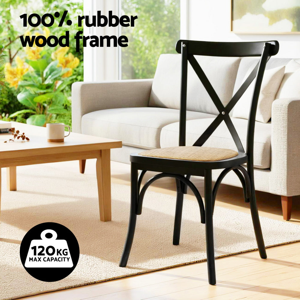 Linden Dining Chairs – Black – Set of 2