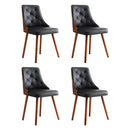 Rowan 1 Set of 4 Dining Chairs Black PU