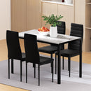 Rowan 1 Dining Table and 4 Chairs Set Marble Effect