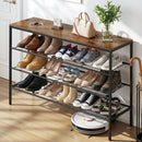 Shoe Rack 4 tier Storage Organiser Walnut
