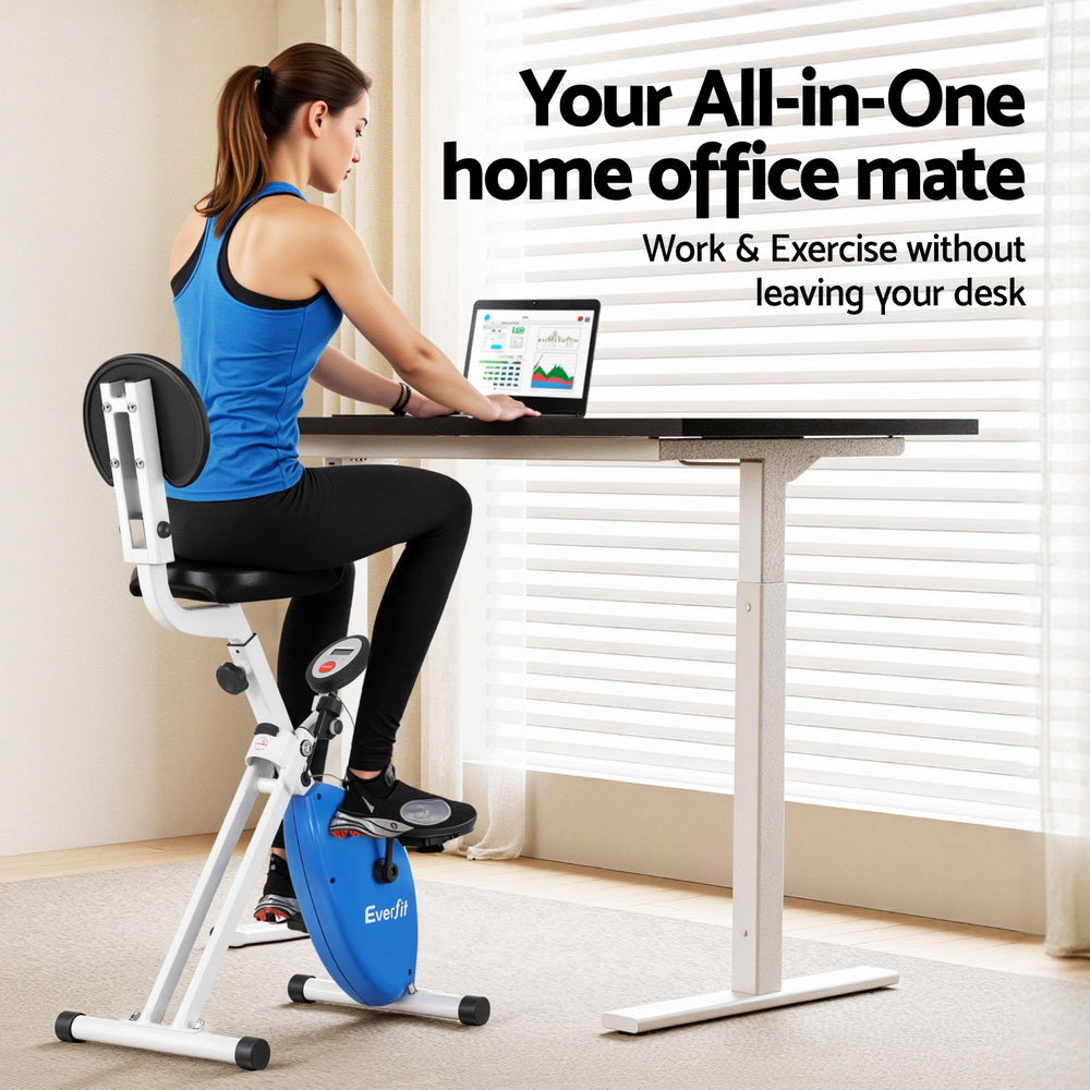 Colton Folding Exercise Bike – Black – 100 kg Capacity