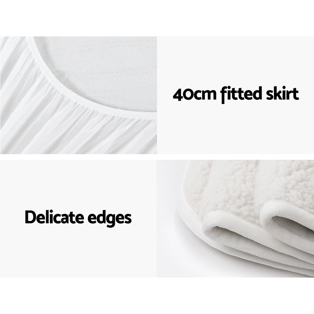 Atlas Electric Blanket Fleece – White – Single