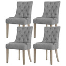 Artiss Dining Chairs Set of 4 Linen French Provincial Grey