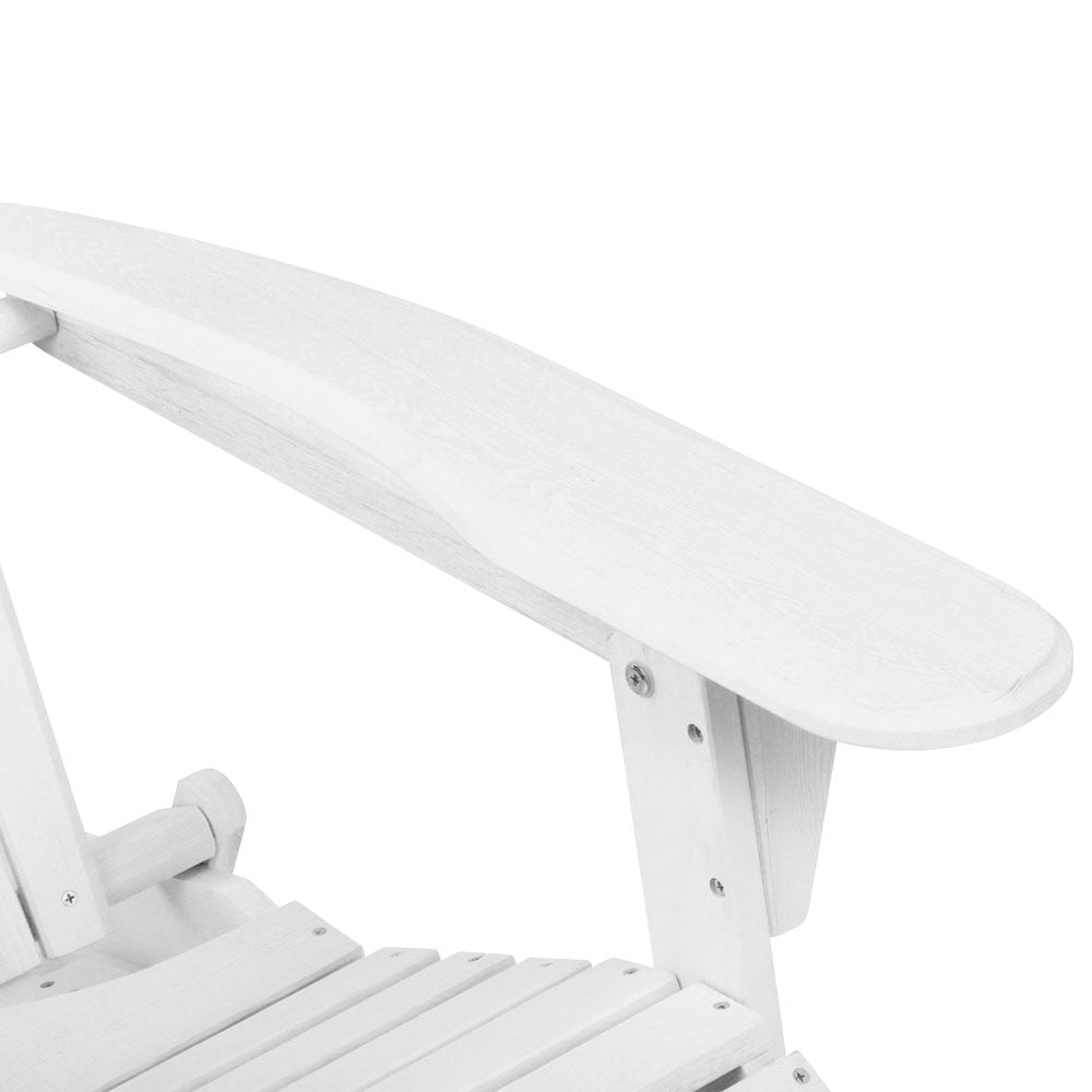 Nova Adirondack Lounge Set – White – 3 Piece