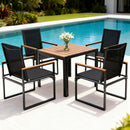 Atlas 5PCS Outdoor Dining Set Table and Chairs Patio Garden Furniture Bistro Set