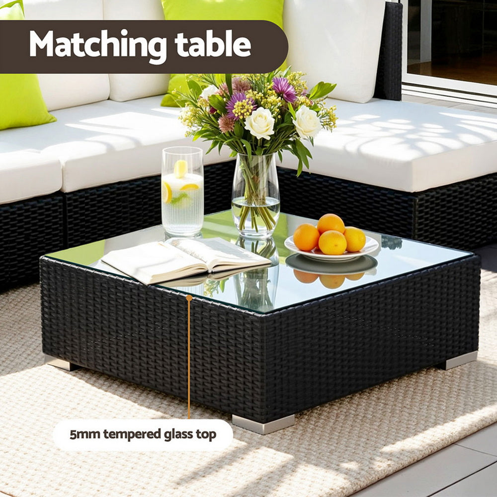 Arlo Outdoor Sofa Set – Black – 5 Piece