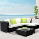 Rowan 5 - Piece Outdoor Sofa Set Wicker Couch Lounge Setting 4 Seater