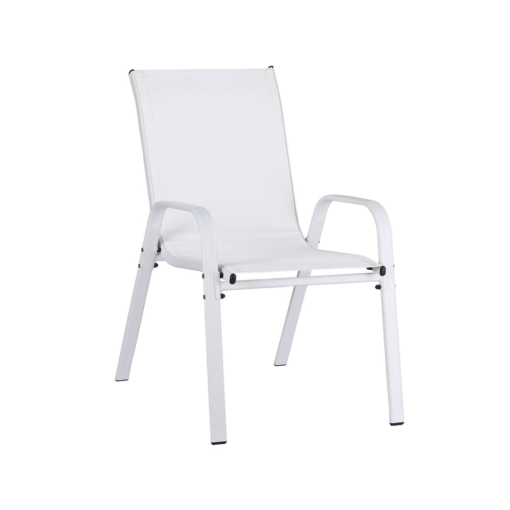 Haven Outdoor Stackable Chairs – White – Set of 6