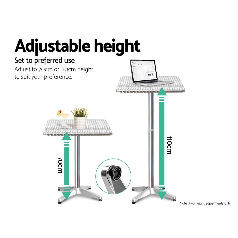 Atlas Adjustable Bar Set – Silver – 3 Piece