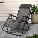 Zero Gravity Chair Folding Outdoor Recliner Adjustable Sun Lounge Camping Grey