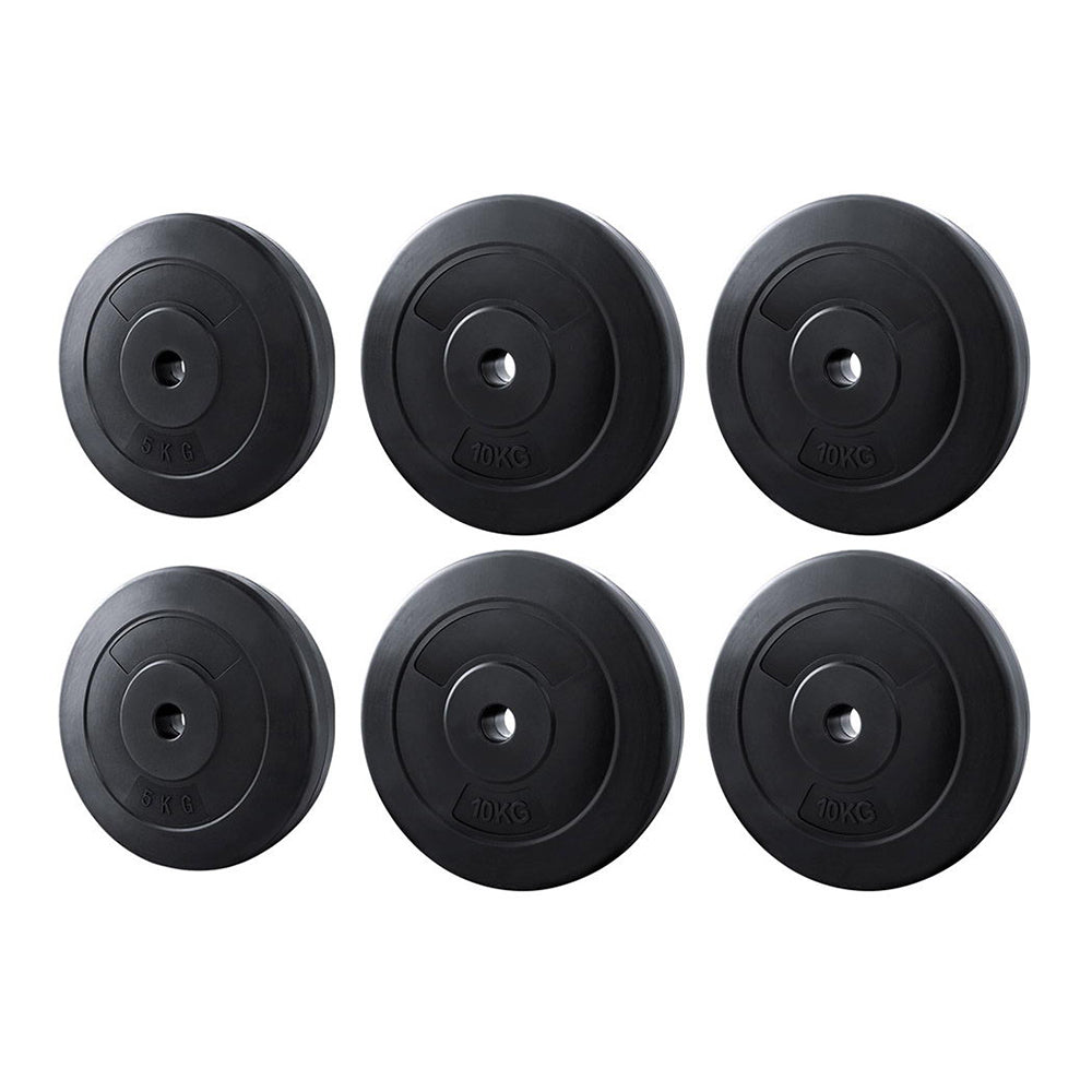 Haven 50kg Barbell Weight Plates Standard Home Gym Press Fitness Exercise