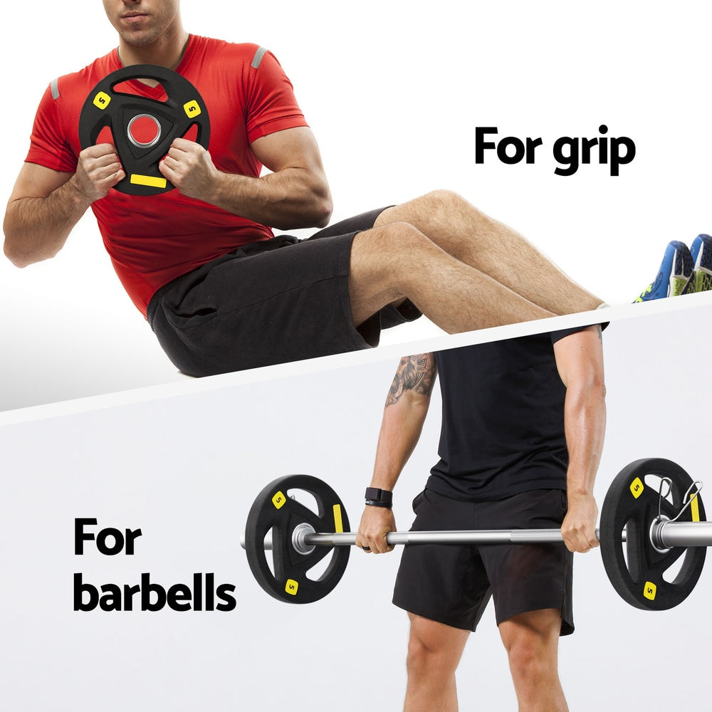 Everfit Olympic Weight Plates – Black – Set of 2