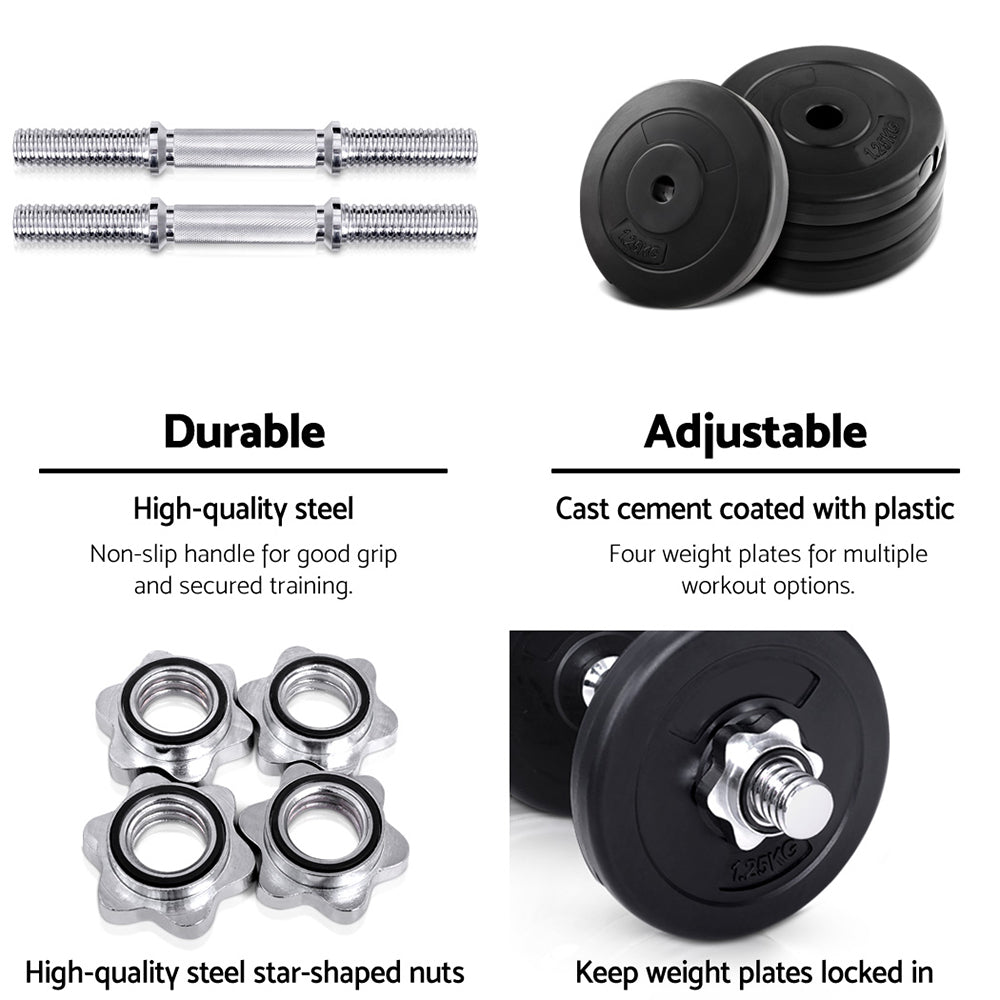 Titan Dumbbell Set – Black – 10 kg