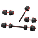 Arlo 20kg Adjustable Dumbbell Barbell Set Weight Plates Home Workout