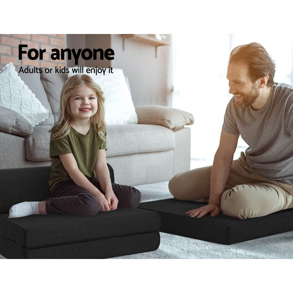 Breeze Folding Memory Foam Mattress – Black – Single