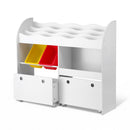 Rowan 3 Tiers Kids Bookshelf Storage Children Bookcase Toy Box Organiser Display White