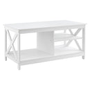 Coffee Table Storage Shelf White