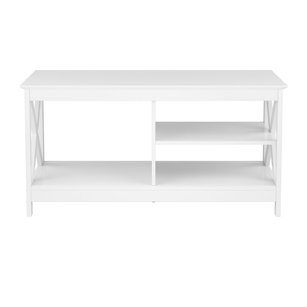 Halston Storage Coffee Table – White – 90 cm