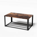Coffee Table 2 - Tier Rustic Brown 104CM