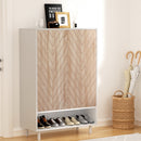 Shoe Rack Cabinet 24 Pairs 6 - tier White