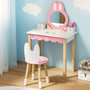 Atlas 1 Set of Kids Dressing Table Wooden Bunny Pink