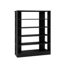Shoe Rack Cabinet 30 Pairs 6 - Tier Shelf Black