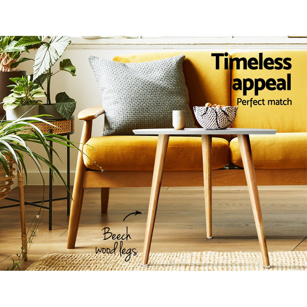 Callix Coffee Table – White – 50 cm