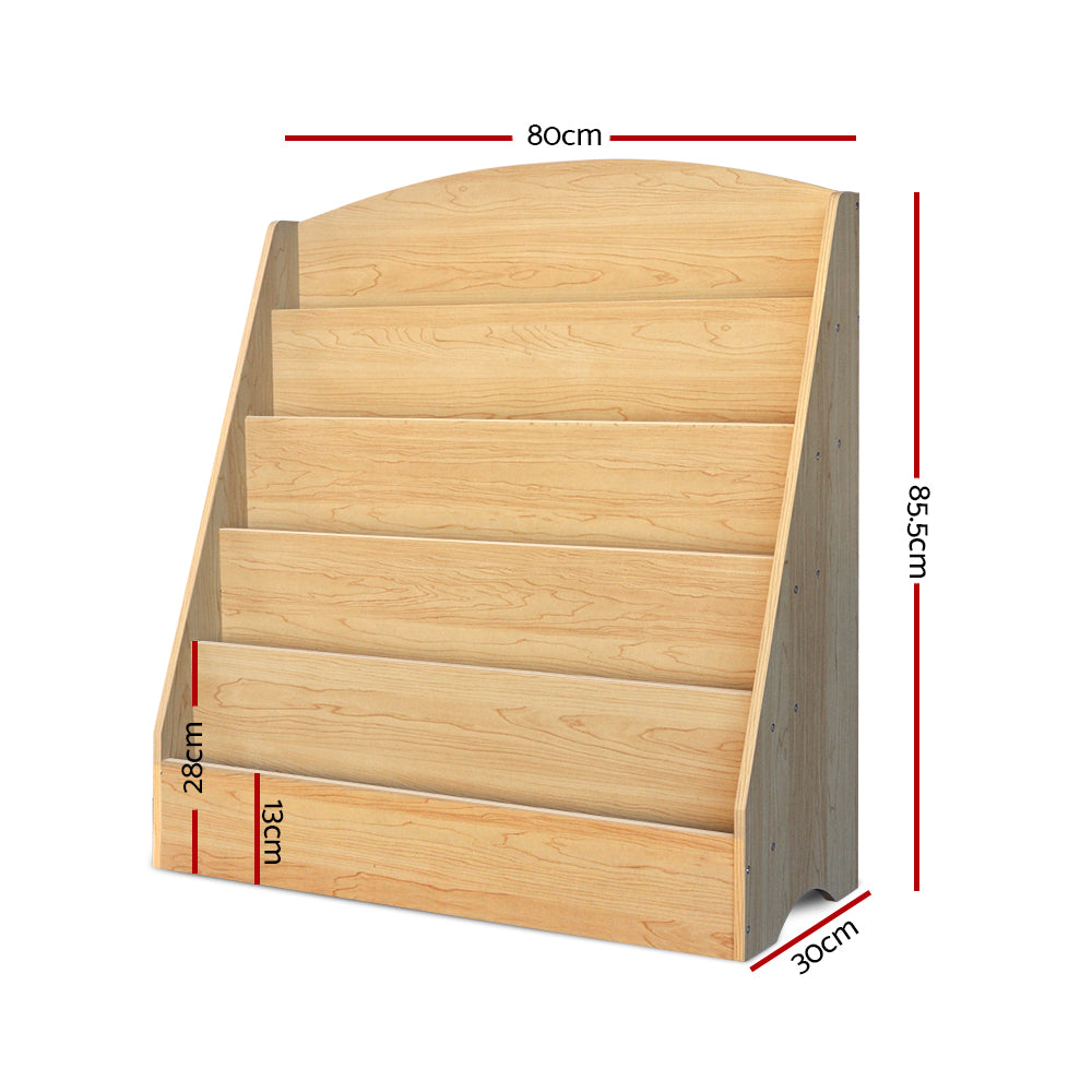 Atlas Kids Bookshelf – Brown – 5 Tier