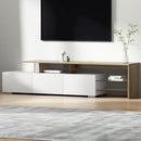 Atlas TV Cabinet Entertainment Unit 180cm Wood White James