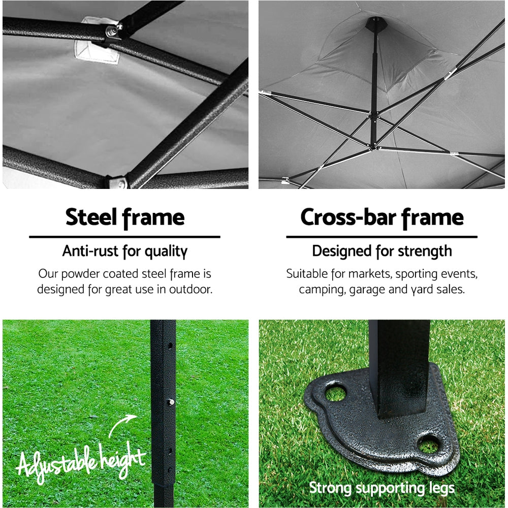 Nara Pop-Up Outdoor Gazebo – White – 3 × 4.5 m