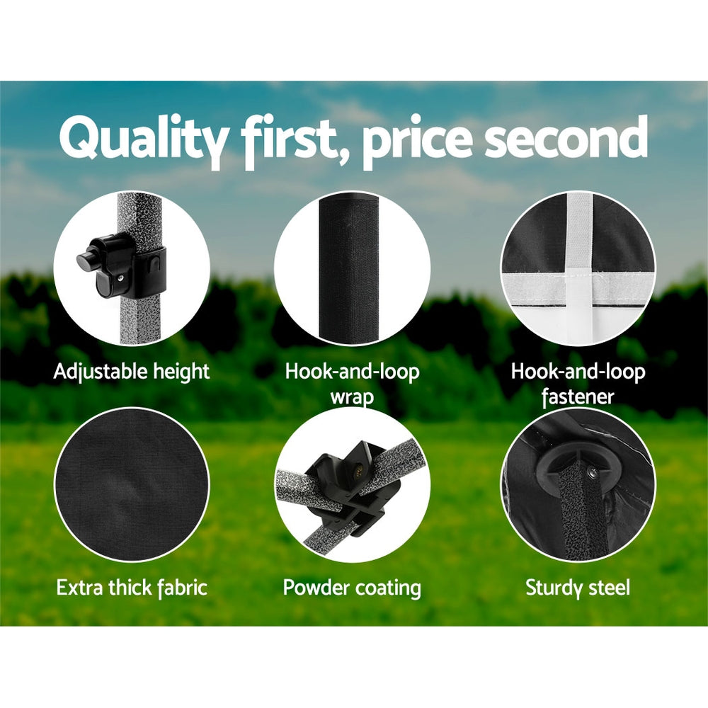 Marston Pop Up Gazebo – Black – 3m x 6m