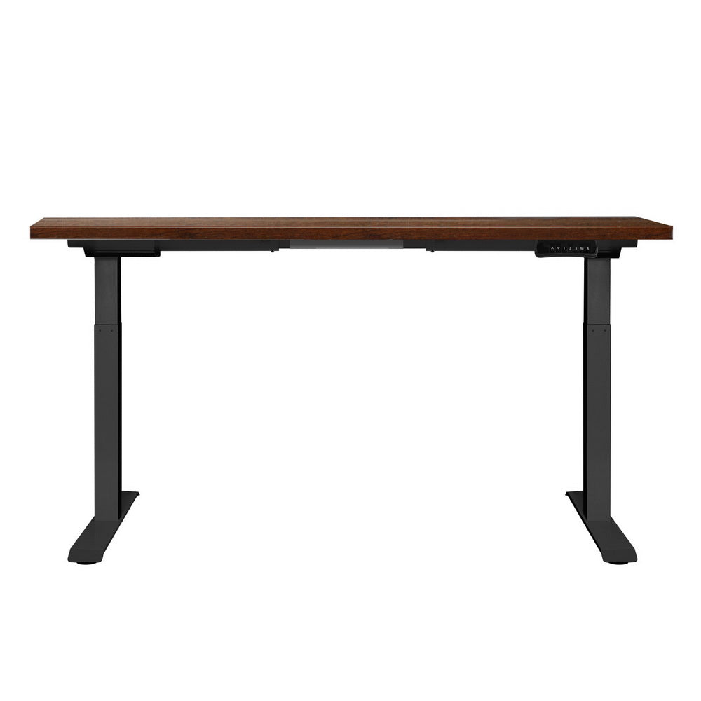 Alderon Electric Sit Stand Desk – Brown / Wood – 120 cm