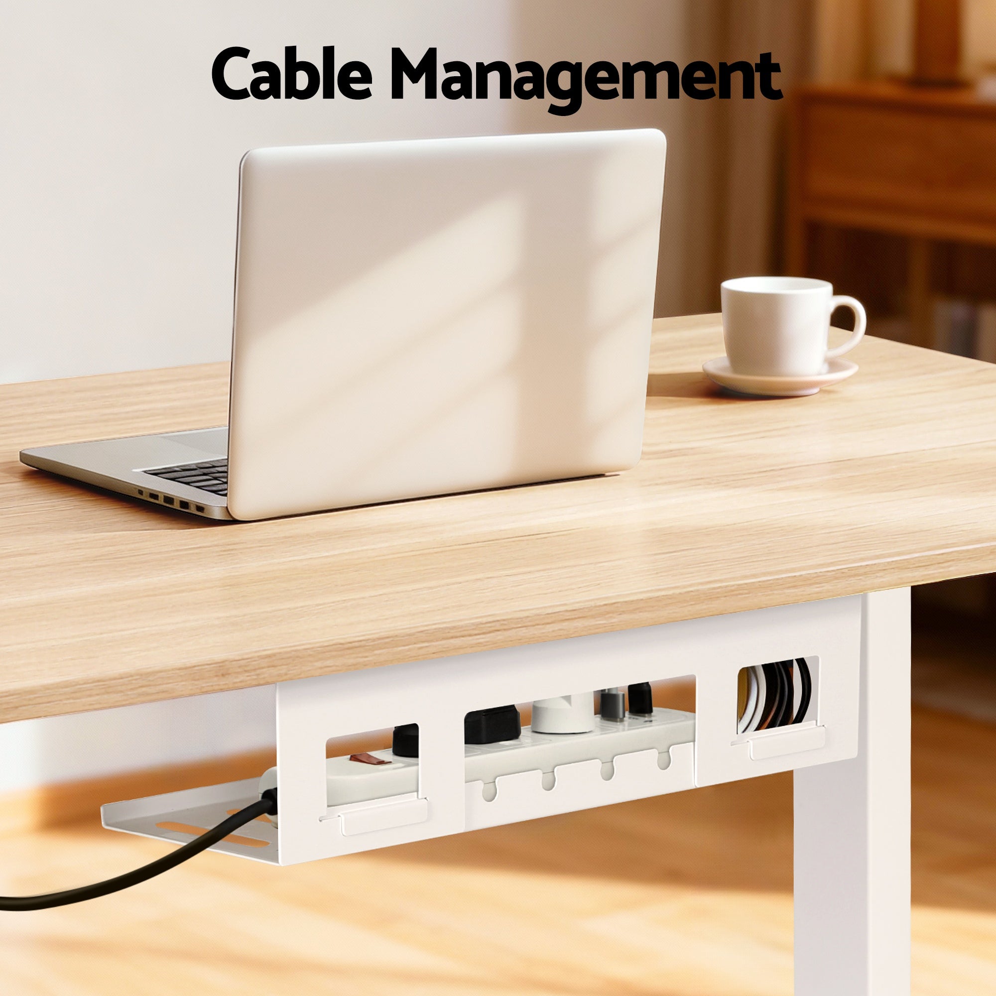 Alderon Electric Sit Stand Desk – Oak – 140 cm