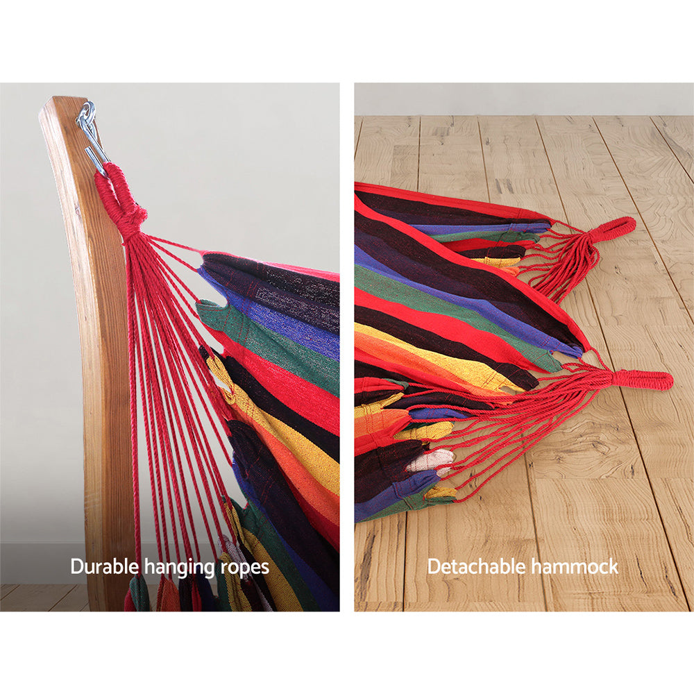 Timber Hammock Chair with Stand – Multi – 160 cm