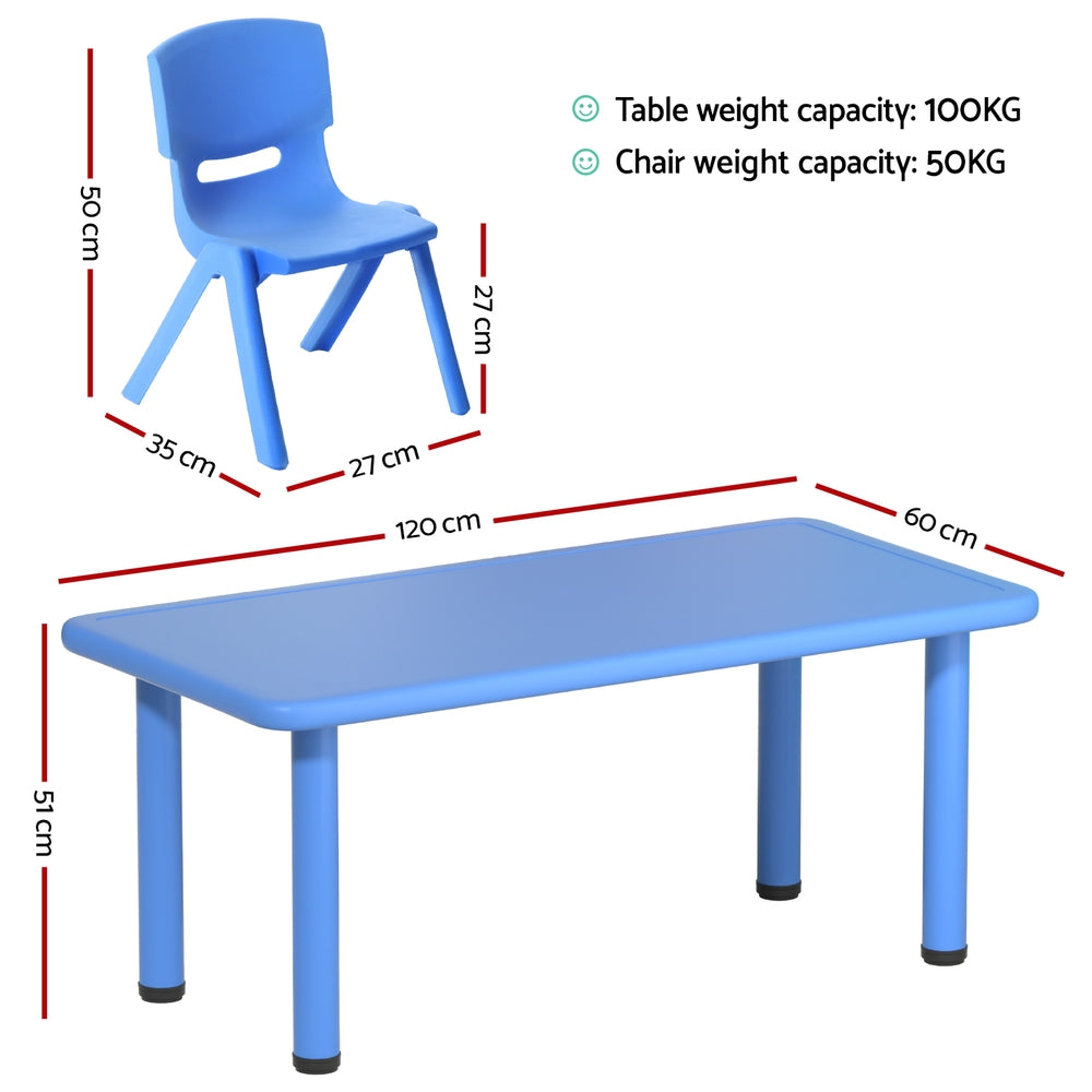Arlo Kids Table & Chair Set – Blue – Set of 5