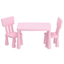 Cove 1 Kids Table and 2 Chairs Set Pink