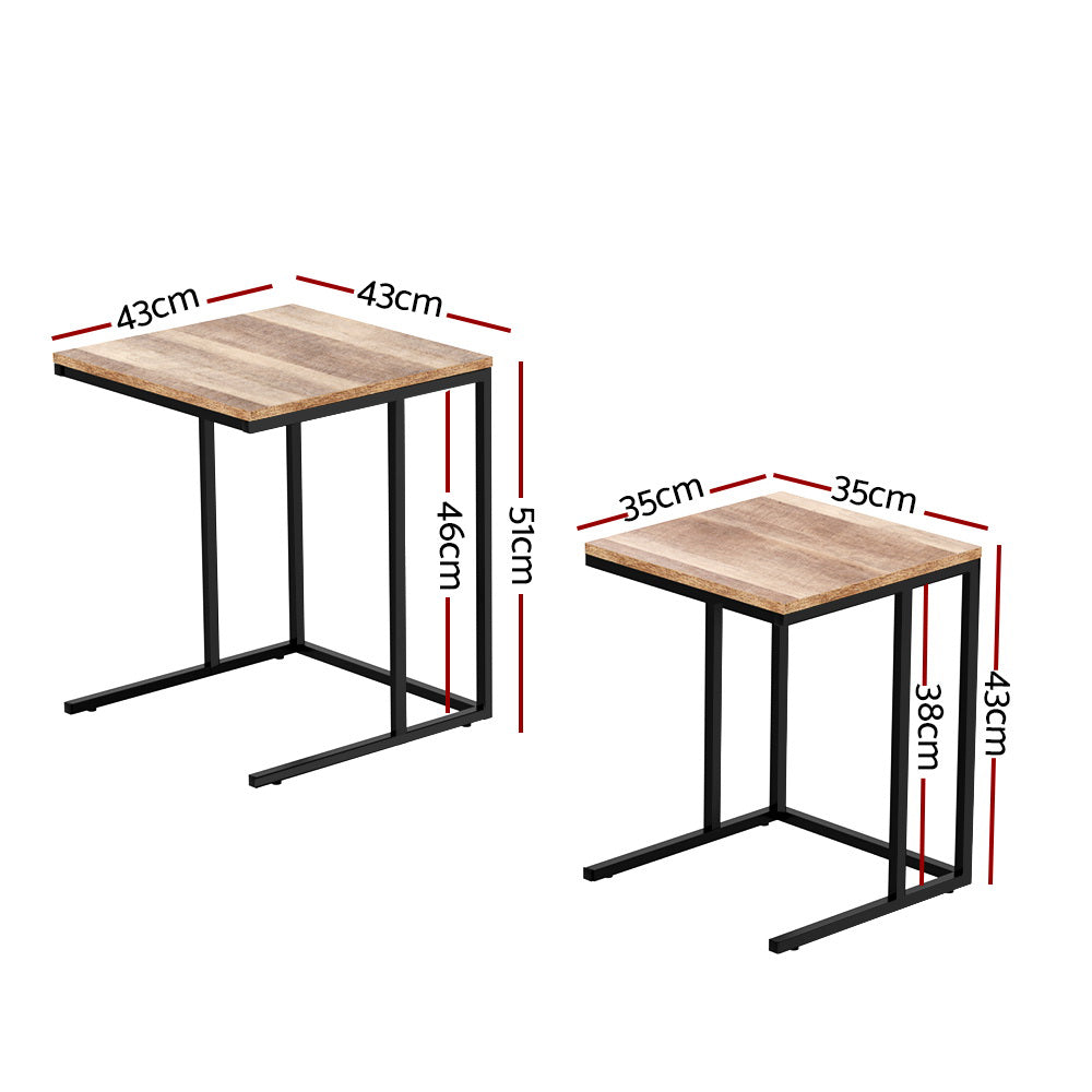 Telford Nesting Coffee Tables – Brown – Set of 2