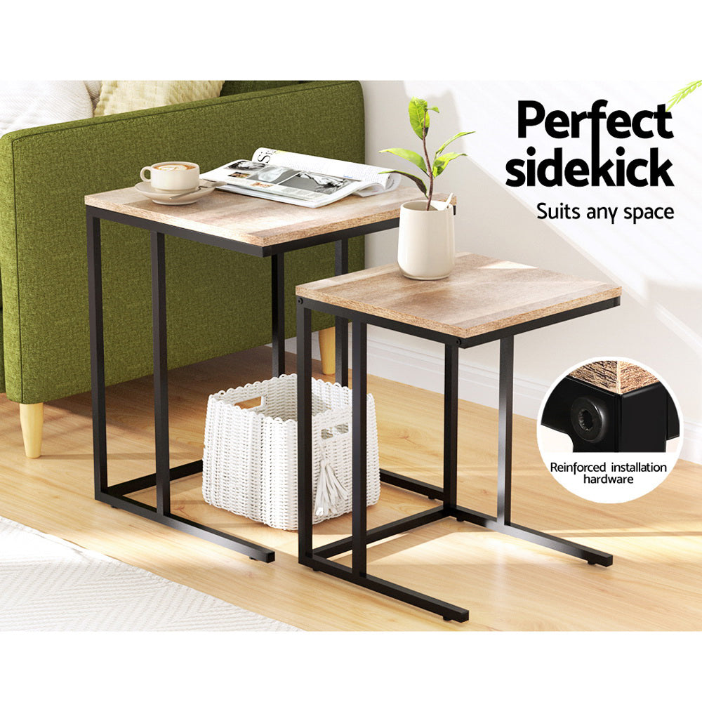 Telford Nesting Coffee Tables – Brown – Set of 2
