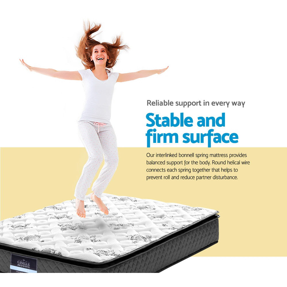 Alderon Pillow Top Mattress – White – King Single
